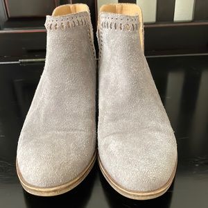 Lucky Brand Grey Bustina Suede Grey Bootie